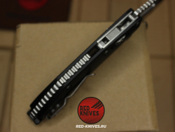 Нож Microtech Stitch Ram-Lok FP V.2025 - рукоять черный G10, клинок серый, плейн заточка