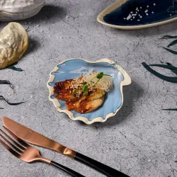 Блюдо для подачи 13*12,5 см h3 см емкость для закусок Shell Northern Blue Frutti di Mare P.L. [1]