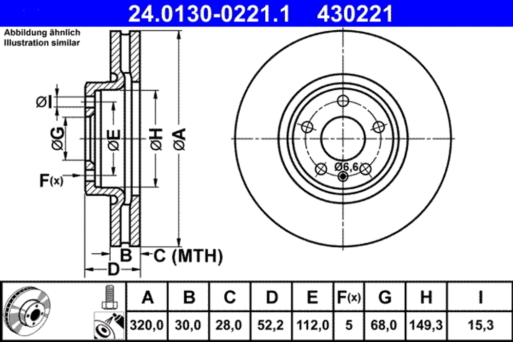 ATE - 24013002211-ATE - Brake Disc