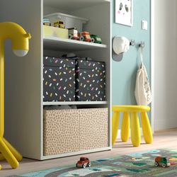 IKEA SLÄKT  (ИКЕА СЛЭКТ)  -  Коробка для хранения - бежевая 55x33x33 см