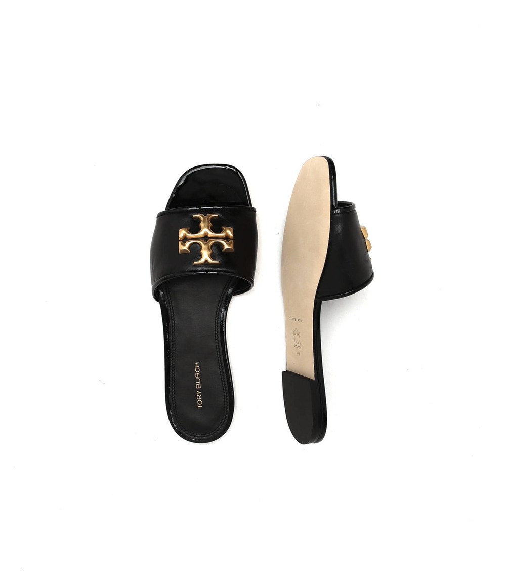 Кожаные шлепанцы eleanor TORY BURCH - черный(88744)