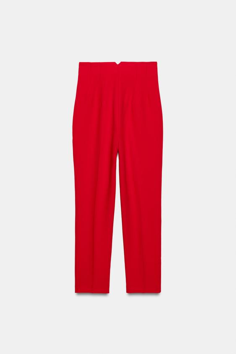 ZARA БРЮКИ С ВЫСОКОЙ ПОСАДКОЙ, ЯРКИЙ КРАСНЫЙ