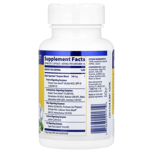 Enzymedica, Digest Spectrum®, 90 капсул