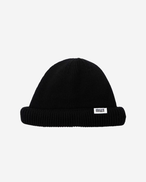 Шапка Knit Short Beanie Black FW23 Черная