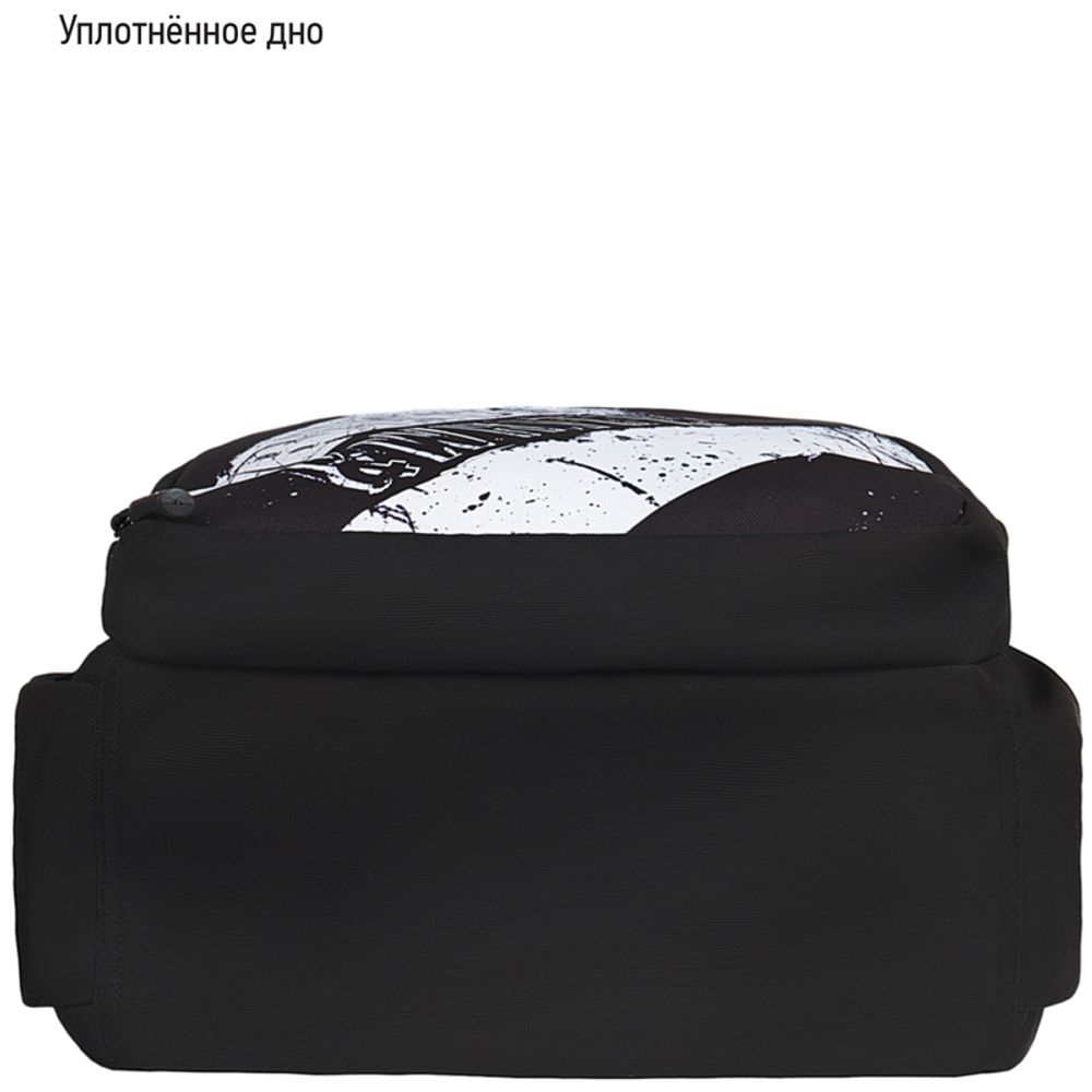 Рюкзак Berlingo Light Black White 39.5*28*16см, 400 гр., 2отд. 3карм, уплотненная спинка