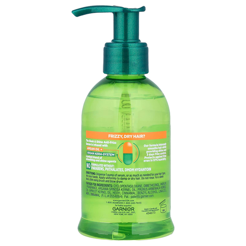 Garnier, Fructis, Sleek & Shine, сыворотка против пушения волос, 150 мл