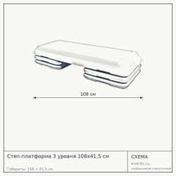 Степ-платформа 3 уровня 108x41,5 см — от 7 300 ₽