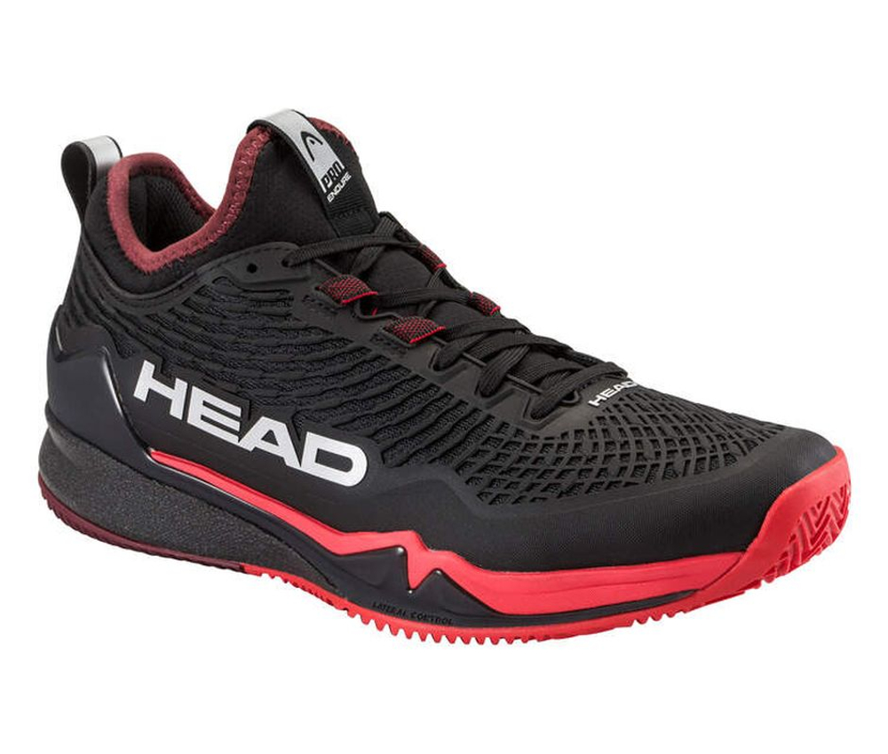 Мужские кроссовки теннисные Head Endure Pro Clay - black/red