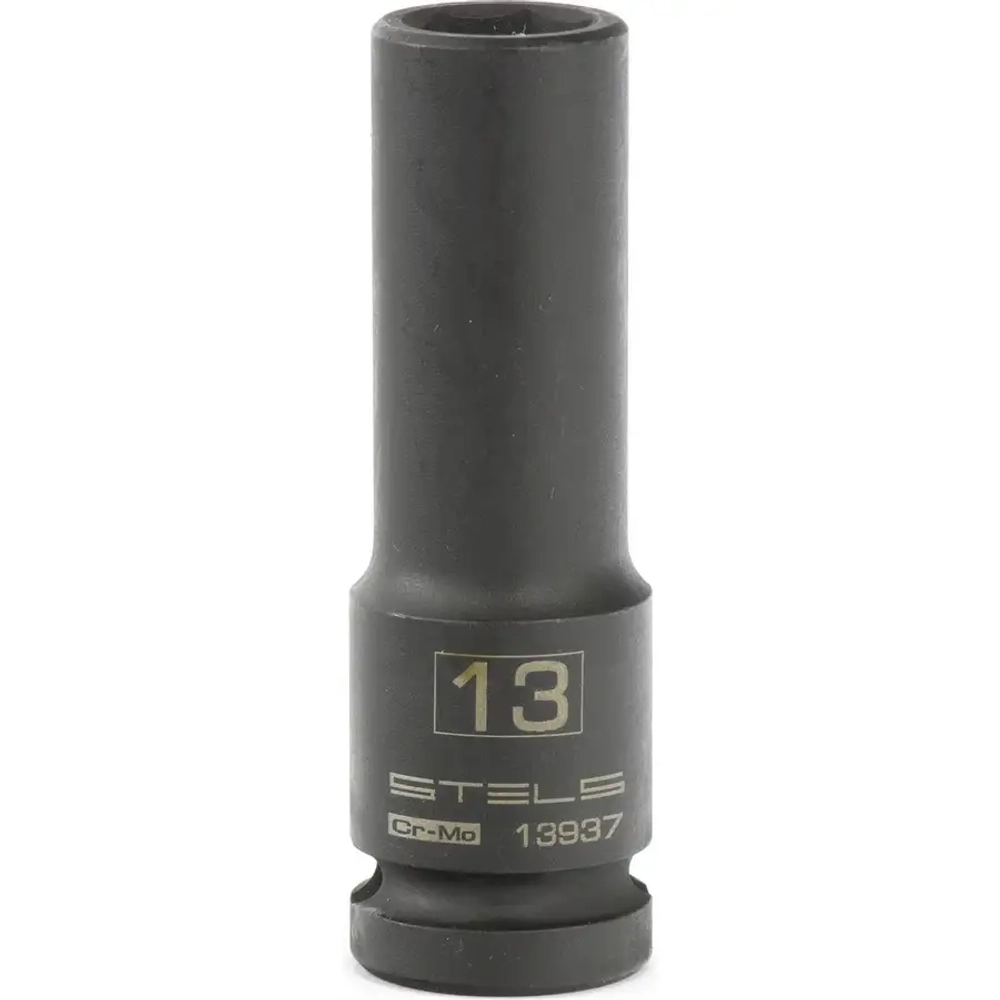 Головка ударная удлиненная шестигранная, 13 мм, 1/2", CrMo// STELS 13937