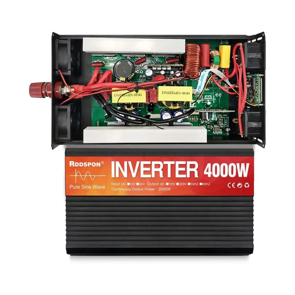 Инвертор 24V-220V 4000W черный RDDSPON