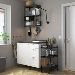 IKEA SKYDRAG  (ИКЕА СКИДРАГ)  -  Светодиодная лента для столешницы/шкафа с датчиком - с регулировкой яркости антрацит 60 см
