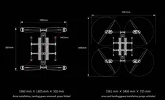 Рама карбоновая ZHT AERO KEEL MAX Frame (без моторов, пропов, регуляторов)