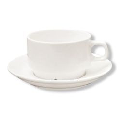 Чайная пара 200 мл белая d 8,4 см h5,4 см фарфор Stackable P.L. Proff Cuisine [6]