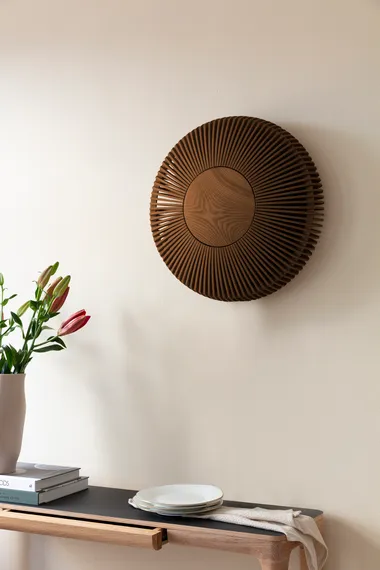 Светильник настенно-потолочный Umage Clava Up Wood, Ø35x16,4, темный дуб
