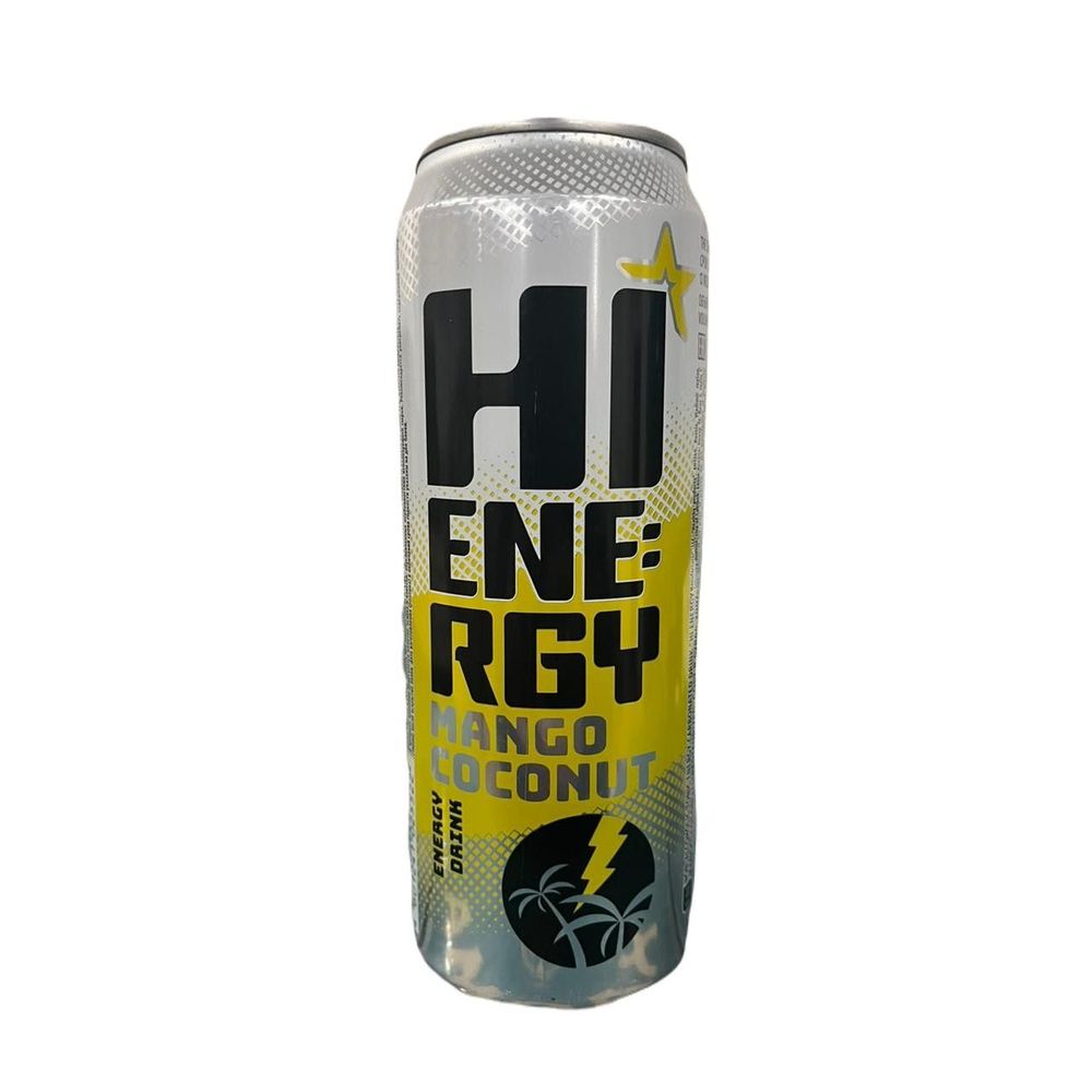 Энергетический напиток HI ENERGY Манго-кокос жб 0,45л