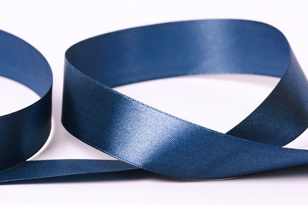 Лента атласная 1-сторонняя 25.0 мм / 33±2 метра, №116 т-синий, в термоплёнке, Gamma