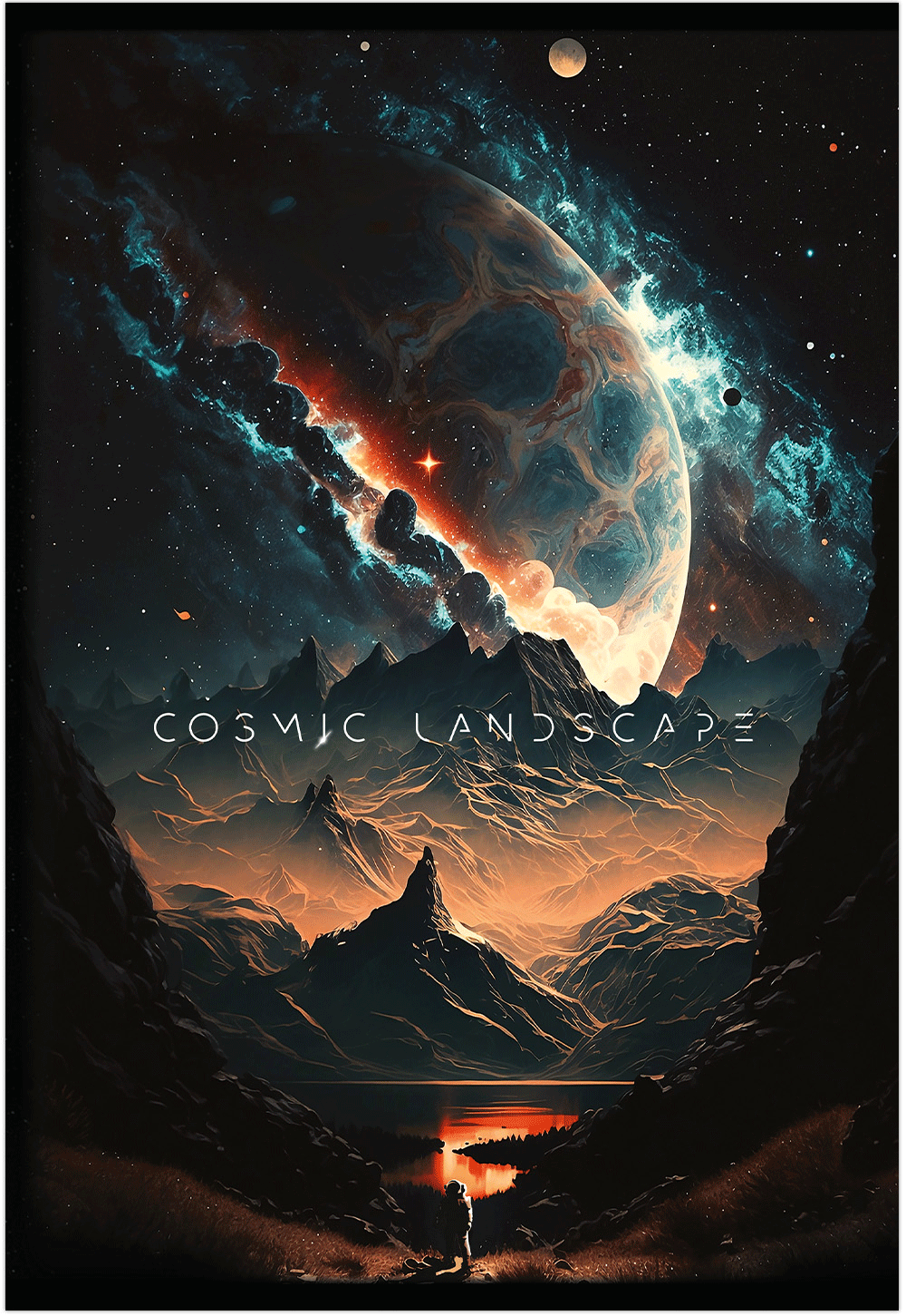 Тетрадь А4 48 листов скрепка COSMIC LANDSCAPE