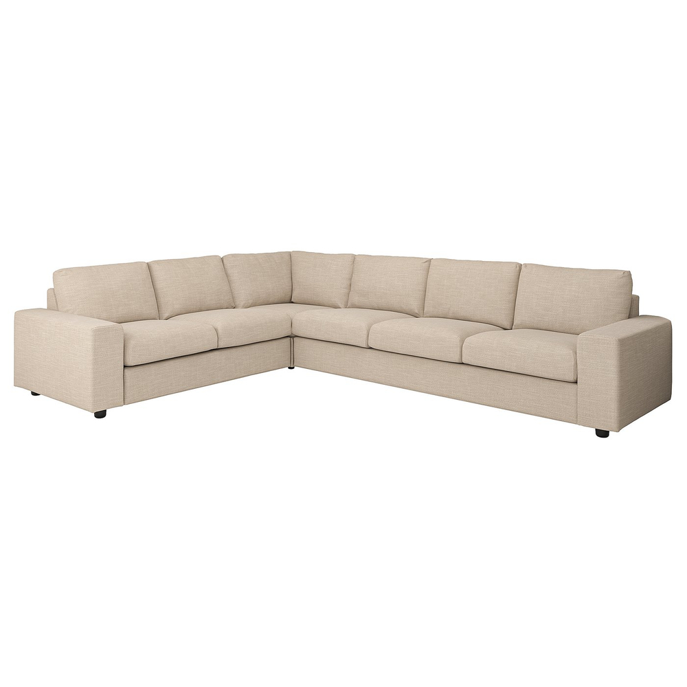 IKEA VIMLE  (ИКЕА ВИМЛЕ)  -  Чехол углового дивана 5-местного - с широкими подлокотниками/Хилларед бежевый