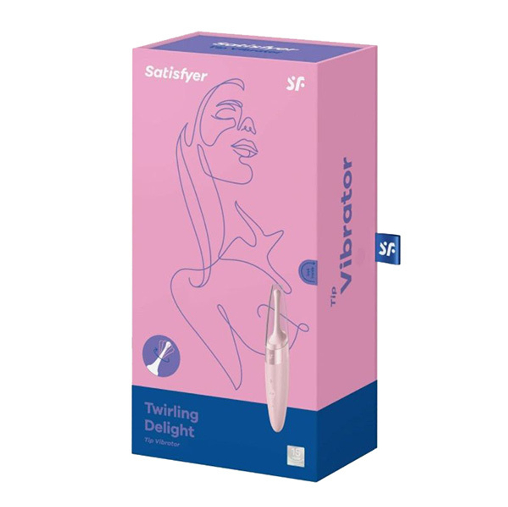 Нежно-розовый точечный стимулятор 16,5см Satisfyer Twirling Delight
