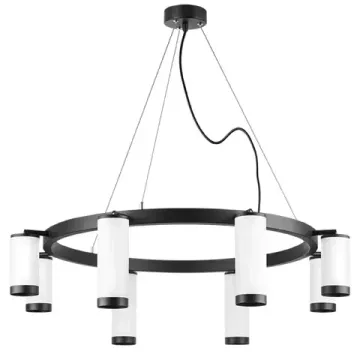 Люстра подвесная 8*GU10 LR01886436440 черный/белый Rullo Lightstar