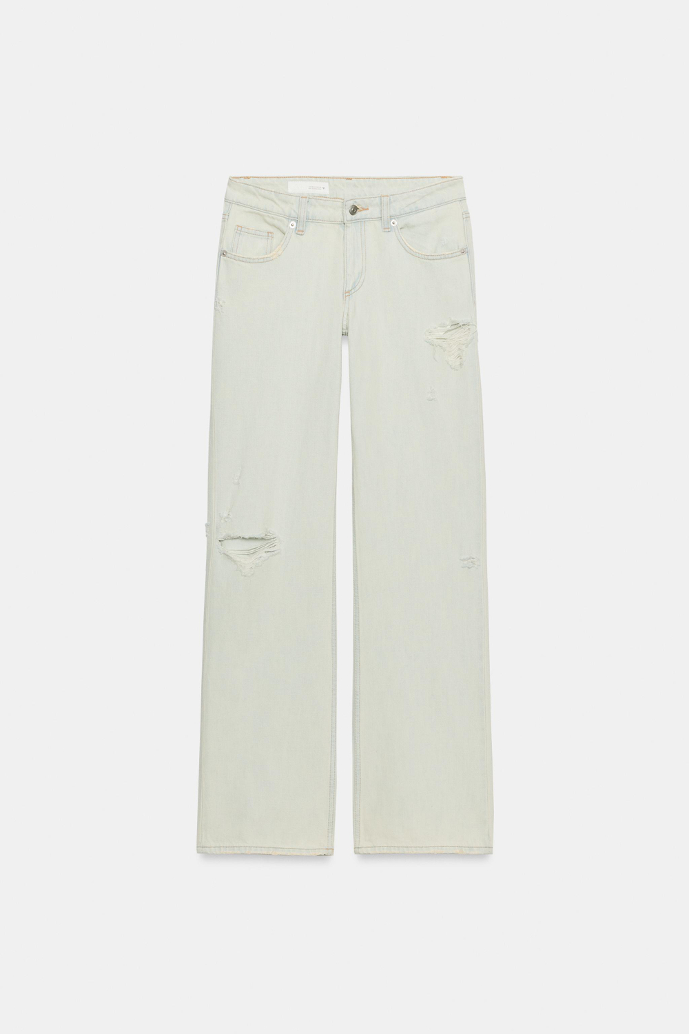 ДЖИНСЫ TRF WIDE-LEG С НИЗКОЙ ПОСАДКОЙ — ZARA