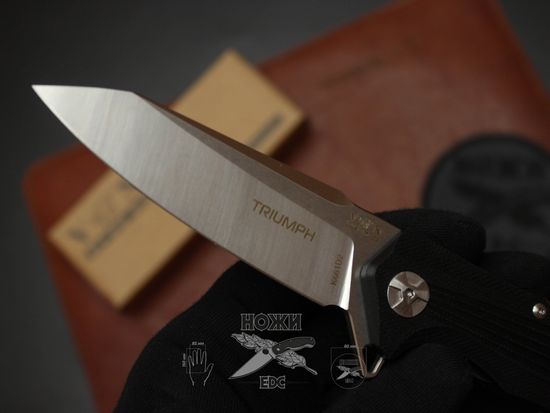 Складной нож Городской тактический VN "TRIUMPH" K661D2 c клинком из стали D2, рукоять G10