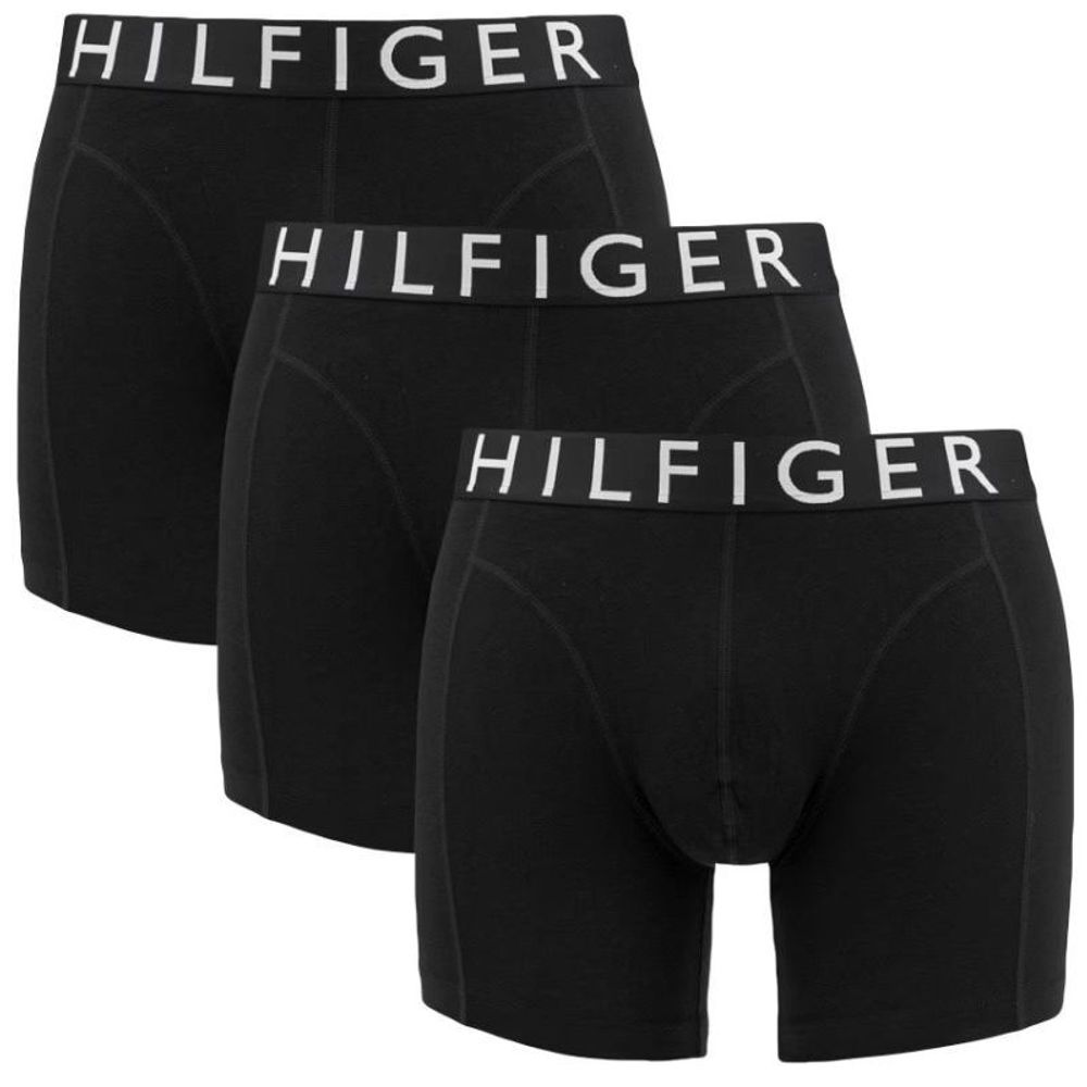 Мужские спортивные боксеры Tommy Hilfiger Boxer Brief 3P - black/black/black