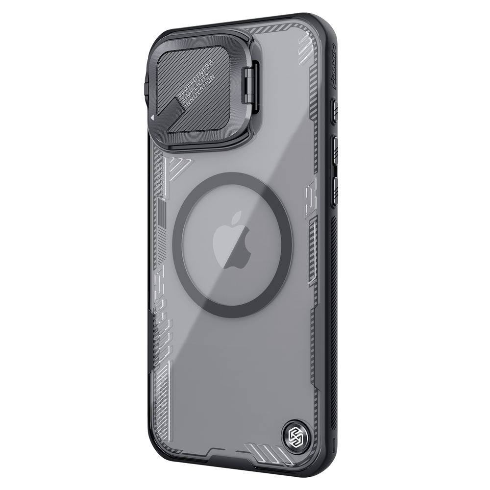 Чехол тонированный от Nillkin на iPhone 16 Pro Max, с металлической крышкой и поддержкой MagSafe, серия Iceblade Prop Magnetic Case