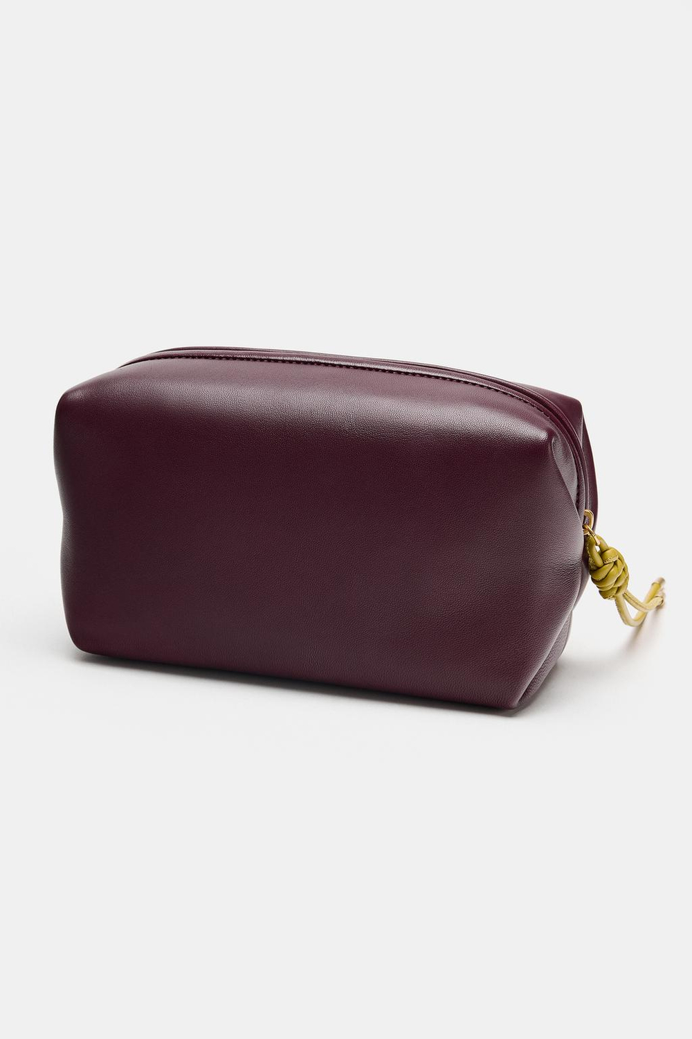 ZARA КОЖАНЫЙ НЕСЕССЕР, БОРДОВО-КРАСНЫЙ