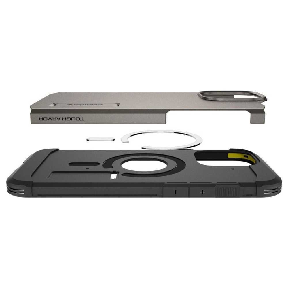 Накладка для i-Phone 16 Pro 6.3" Spigen Tough Armor MagSafe (ACS08145) серый