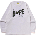 A Bathing Ape 1st Camo Sta L S Tee белый зеленый