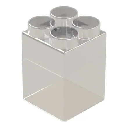 Элемент прозрачный высокий 6x6x10 см для конструктора 5"
