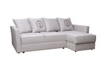 Диван Garda Decor Сорренто (Sorrento) 230 с канапе трехмест.раскл (Еврокнижка) Koza3803-SVSER+Nev83 230*156*90 см