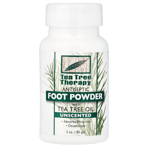 Tea Tree Therapy, антисептическая пудра для ног с маслом чайного дерева, без запаха, 85 г (3 унции)