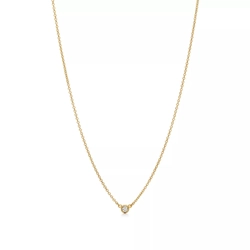Подвеска из жёлтого золота с бриллиантом 0.05ct, Tiffany 💠 Yard - в наличии