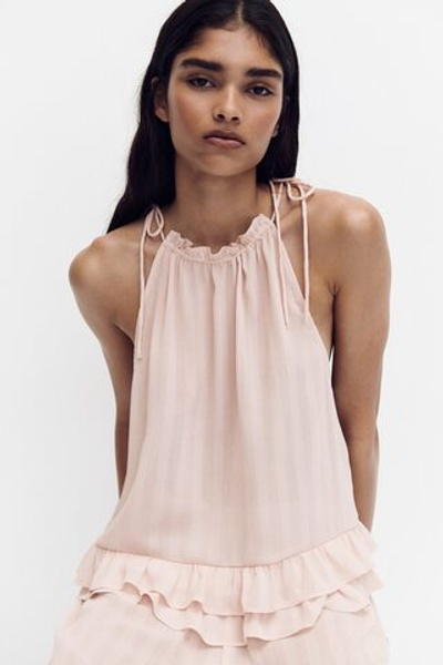 Шифоновый топ со стяжкой - H&M