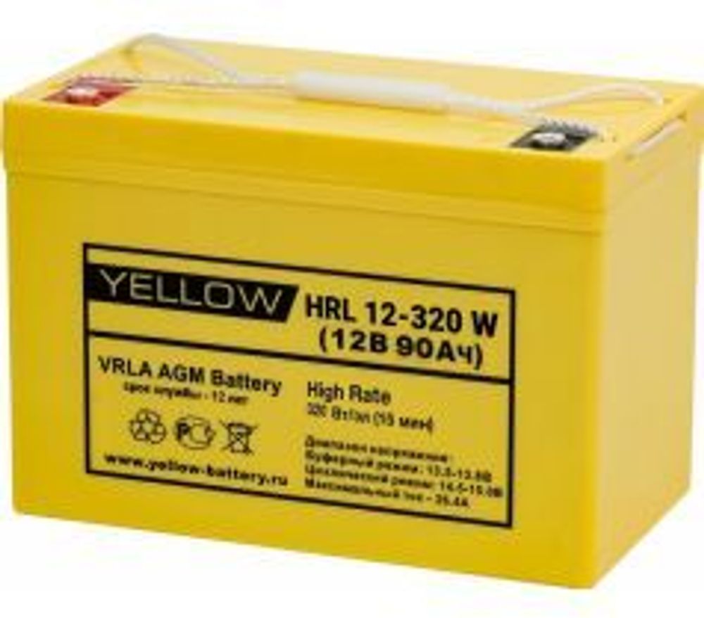 Аккумулятор YELLOW HRL 12-380W | 100 Ач | 12В AGM