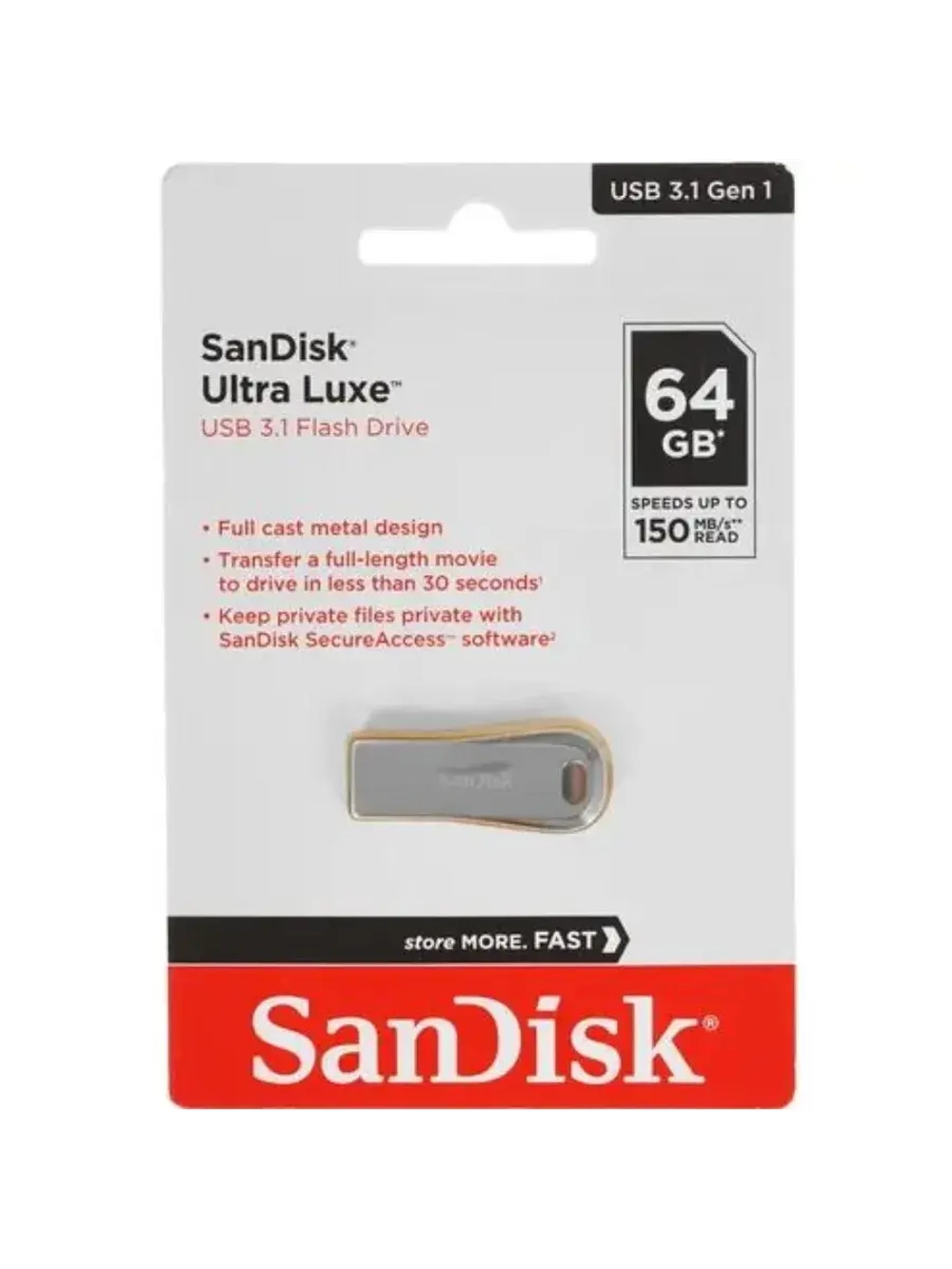 Память USB Flash 64 ГБ Ultra Luxe SDCZ74-064G-G46 SILVER