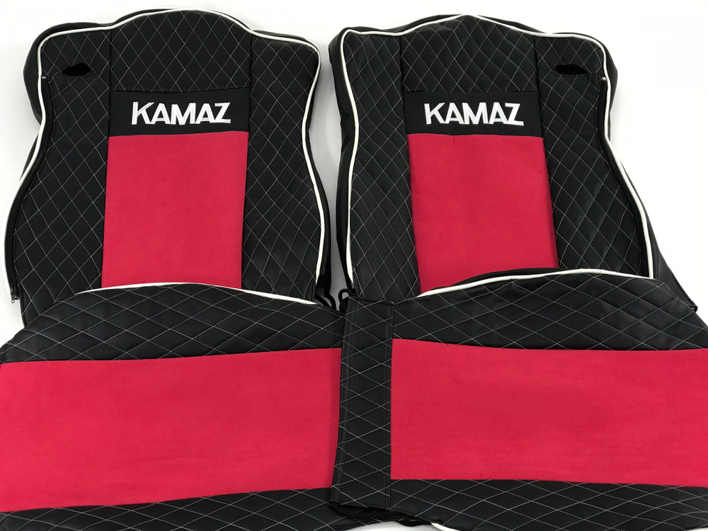 Чехлы Премиум стеганные кожа + аликанте вышивка KAMA* K5 от 2021 года KAM01 Польша