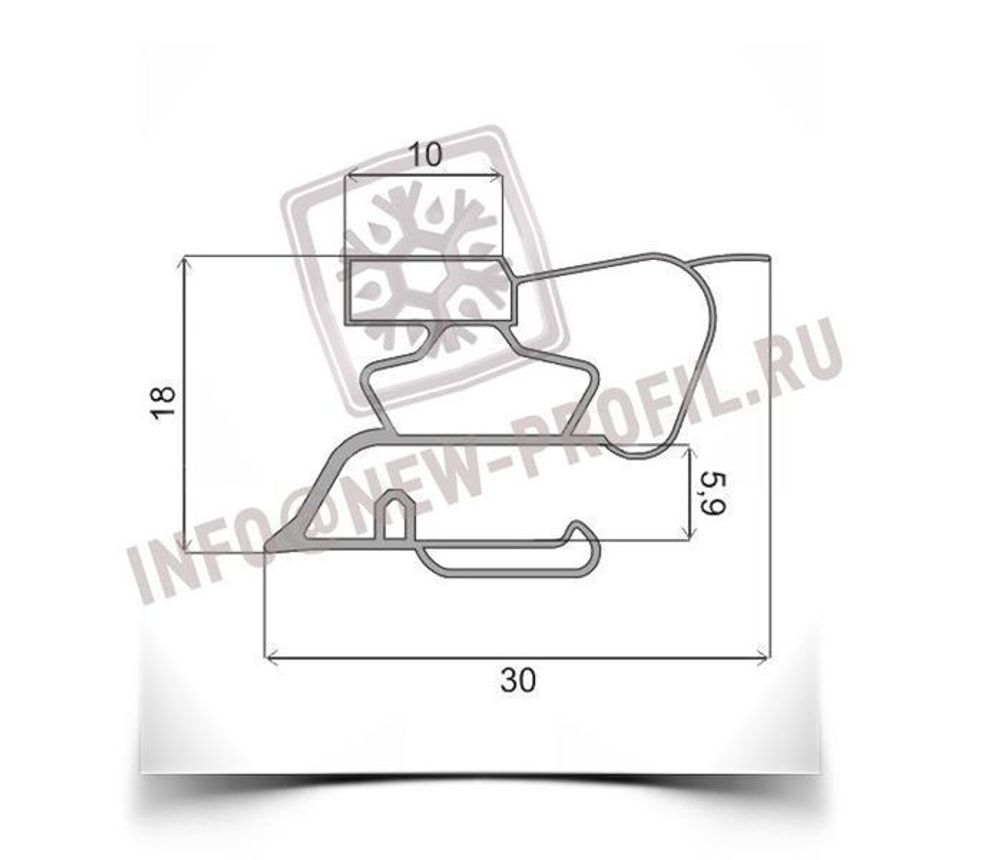 Уплотнитель для холодильника Zanussi ZRB40NC х.к. 1175*575 мм(022/012 АНАЛОГ)