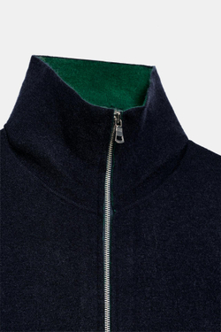ZARA КАРДИГАН С ЗАСТЕЖКОЙ-МОЛНИЕЙ, МОРСКОЙ СИНИЙ