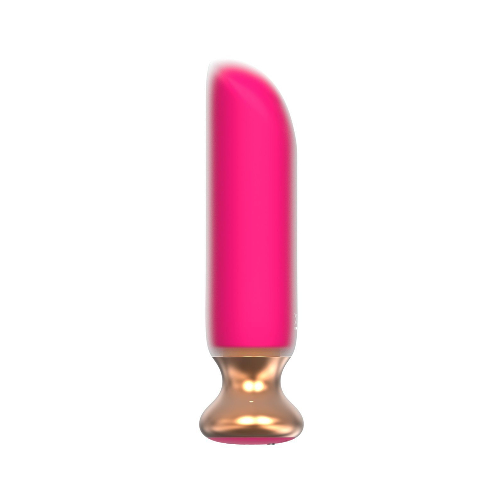Розовый перезаряжаемый мини-вибратор - 12 см. (Цвет: розовый)