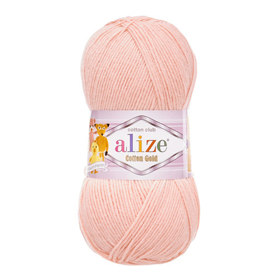 Пряжа Alize (Ализе) Cotton Gold / уп.5 мот. по 100 г, 330м, 393 светло-розовый A