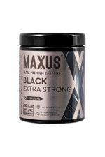 Презервативы MAXUS Extra Strong №3 в железном кейсе, черные, утолщенные, 3 шт