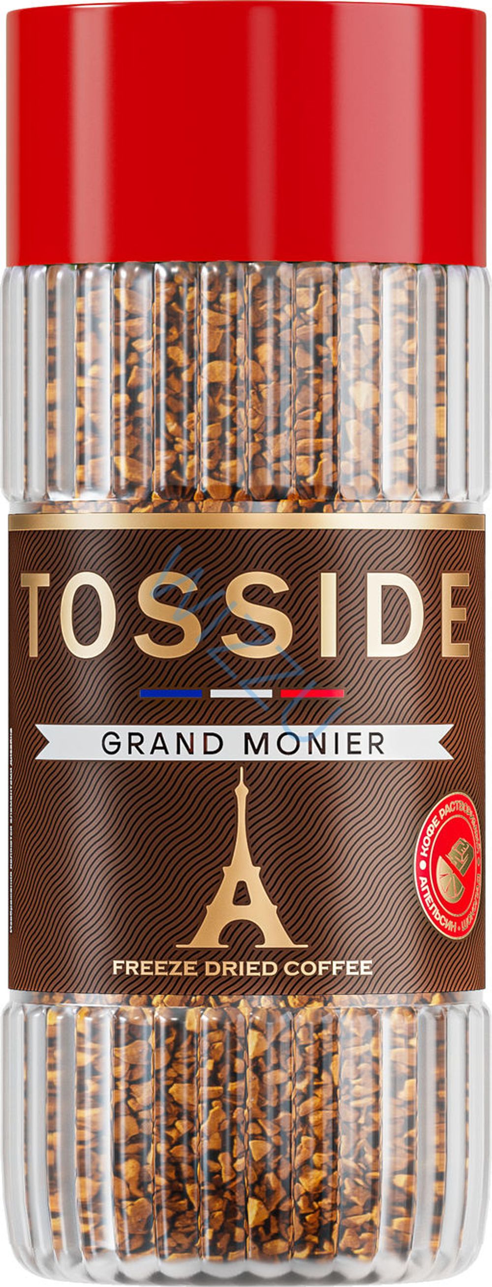 Кофе сублимированный TOSSIDE GRAND MONIER с ароматом апельсина и шоколада ст/б 95*12