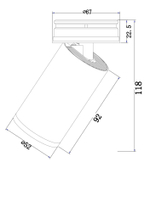 Потолочный светильник Technical C058CL-01B