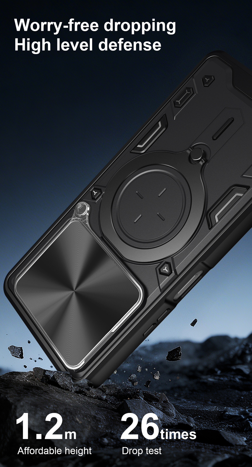 Чехол с кольцом Big Ring Case для Tecno Pova 7 4G
