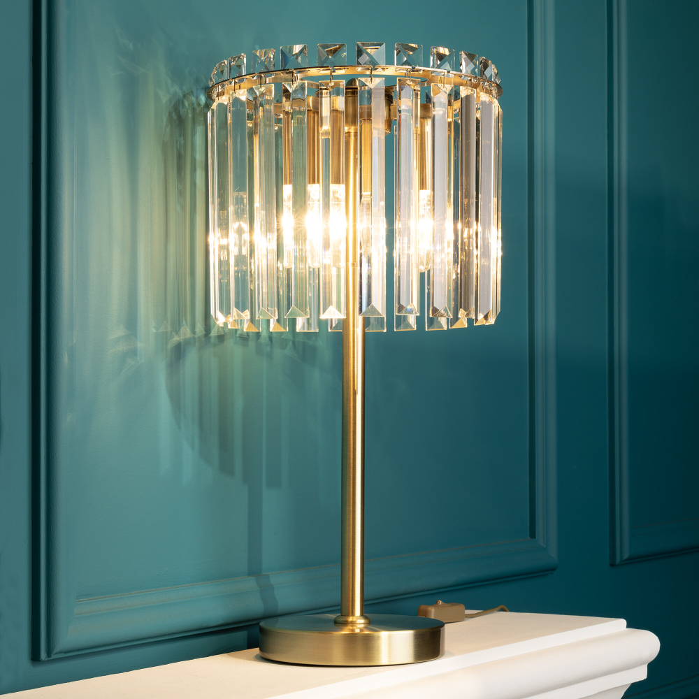 Citilux Джейн CL306833 Хрустальная настольная лампа Бронза