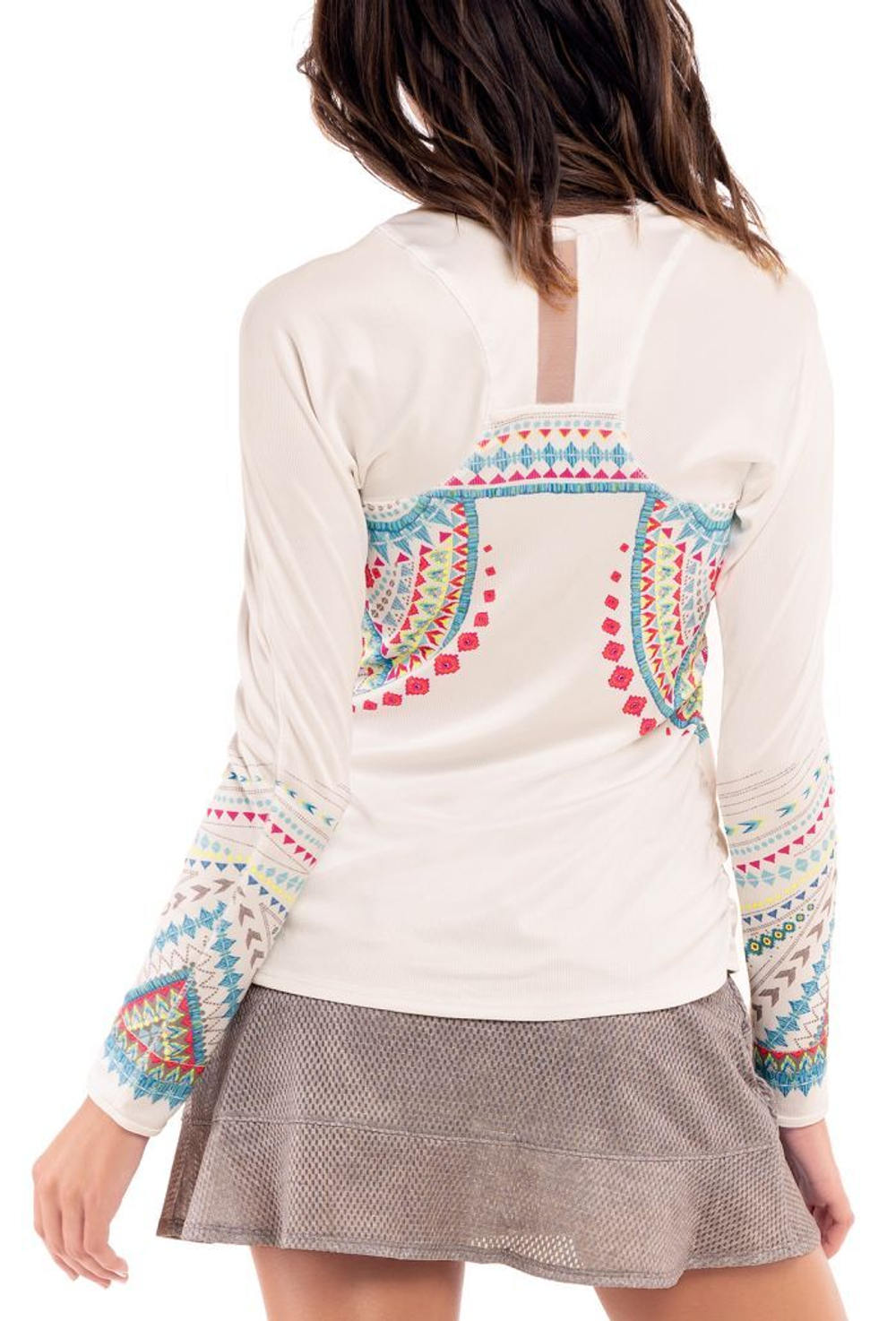 Женская теннисная футболка   Lucky in Love Desert Vibes Long Sleeve - white