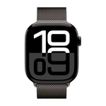 Умные часы Apple Watch Series 10 GPS, 46mm, Jet Black Aluminium Case with Milanese Loop, Slate